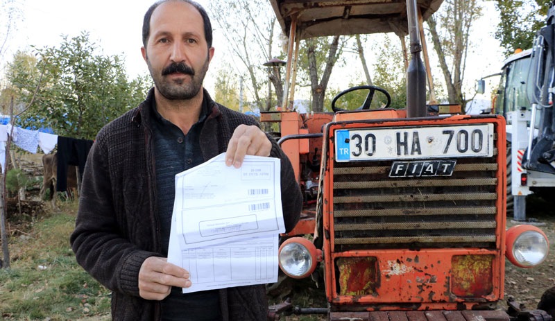 Hakkarili çiftçi: Hiç gitmediğim İstanbul, Ankara ve Aydın’dan trafik cezaları geldi