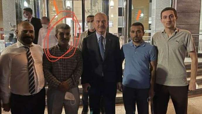 HDP önüne götürülenlerin Soylu ile fotoğrafı çıktı