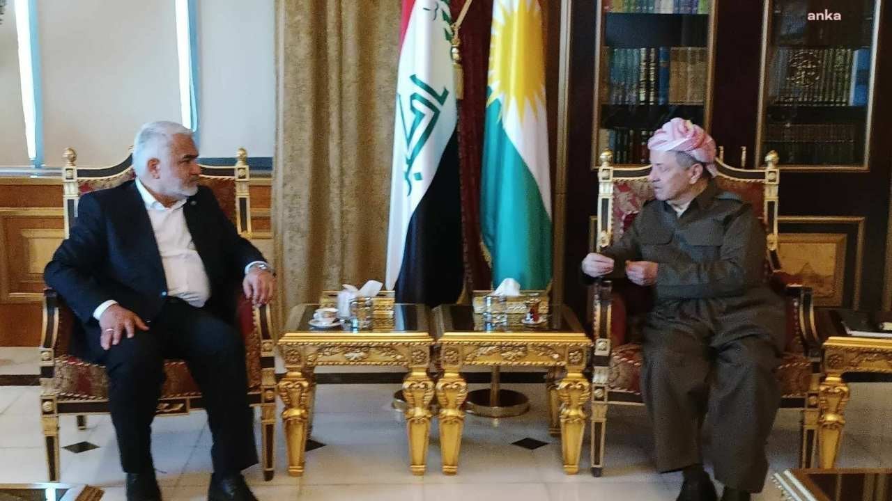 HÜDA PAR lideri Yapıcıoğlu, Erbil’de Mesut Barzani ile görüştü