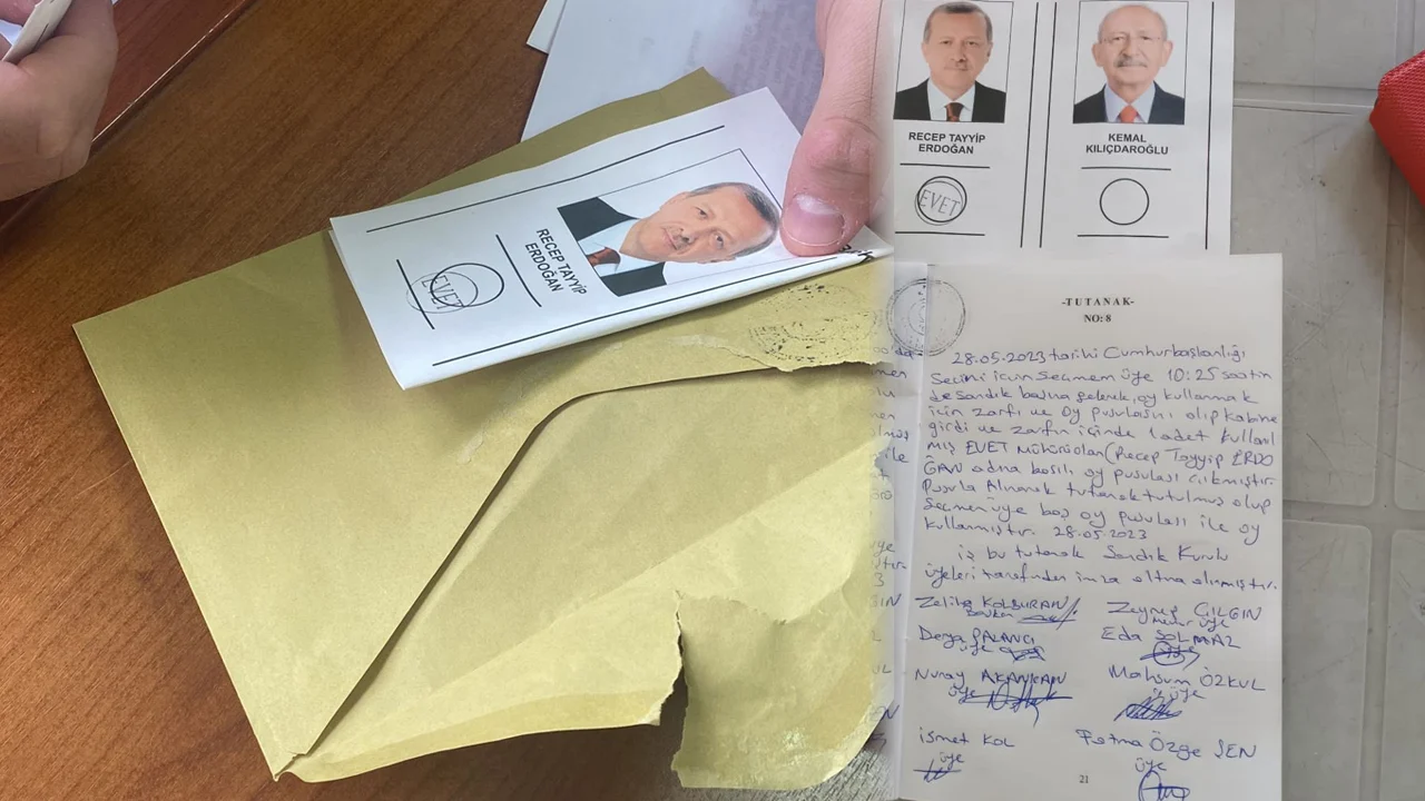 Boş olması gereken zarflardan Erdoğan lehine oylar çıktı