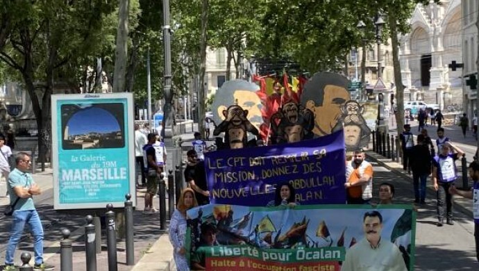 Marsilya’da ‘Öcalan’a özgürlük’ yürüyüşü